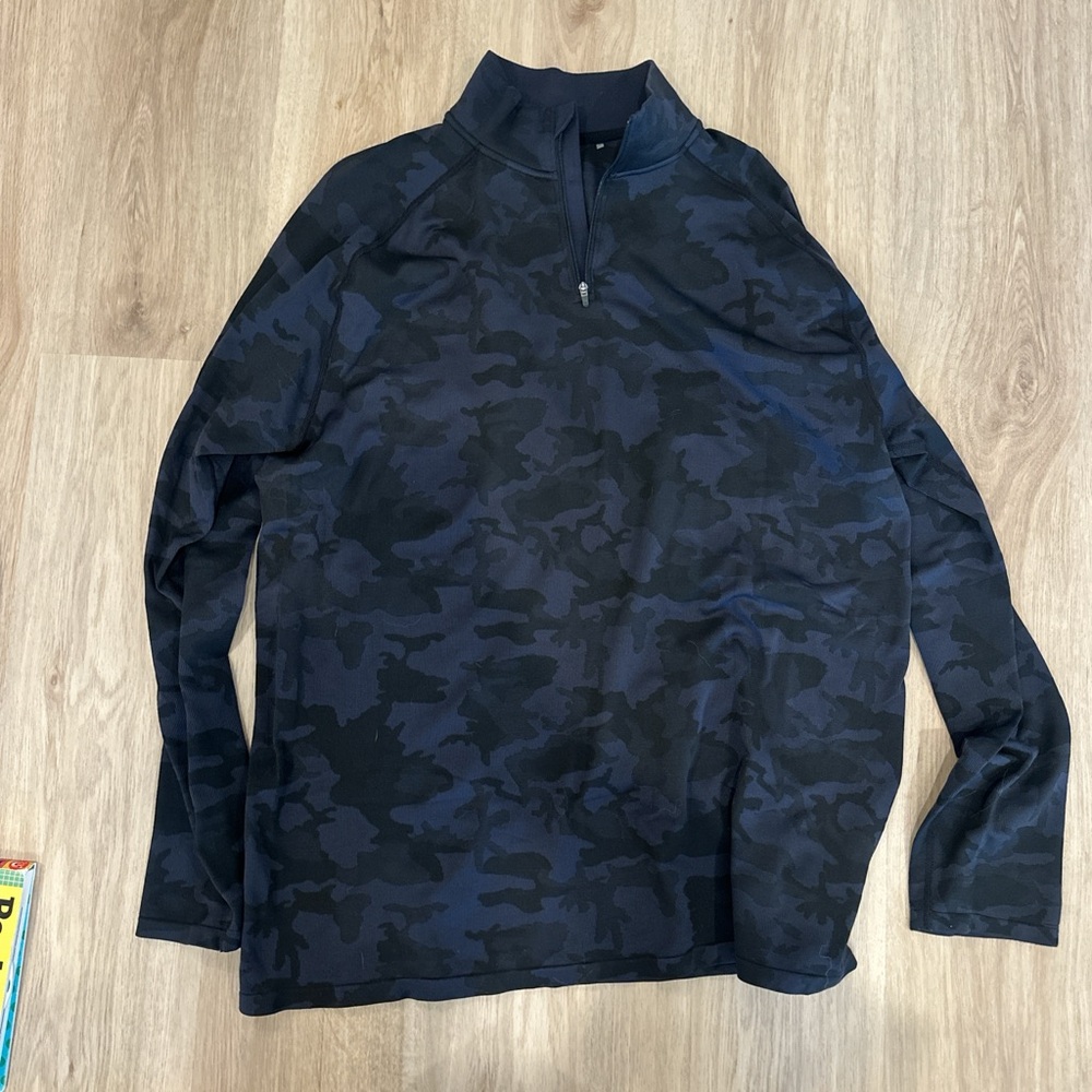 Dark Camo Quarter-Zip Pullover